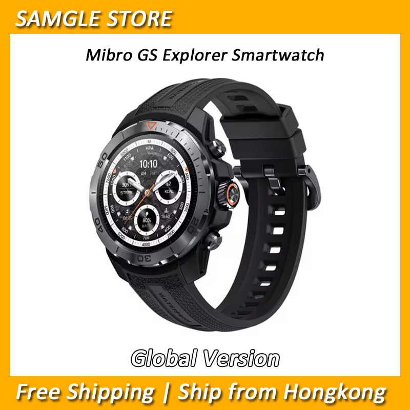 Altimeter Compass Watch - Mibro-男性用GsExplorerスマートウォッチ,頑丈なスポーツスマートウォッチ,UHDディスプレイ,高度計,気圧計,コンパス,GPS, 10気圧,軍事グレード