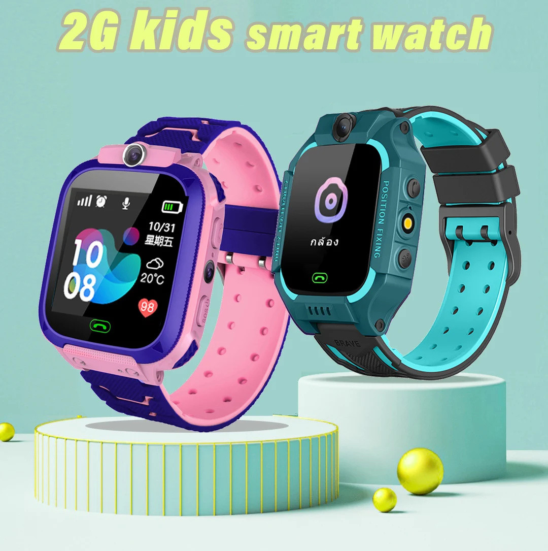 Smartwatch Digital Watches For Kid Girl - 子供向けのコネクテッドウォッチq12,防水,2g,sos,通話,lbs,位置,リモートカメラ,男の子と女の子向け,ファッション,時計,ギフト