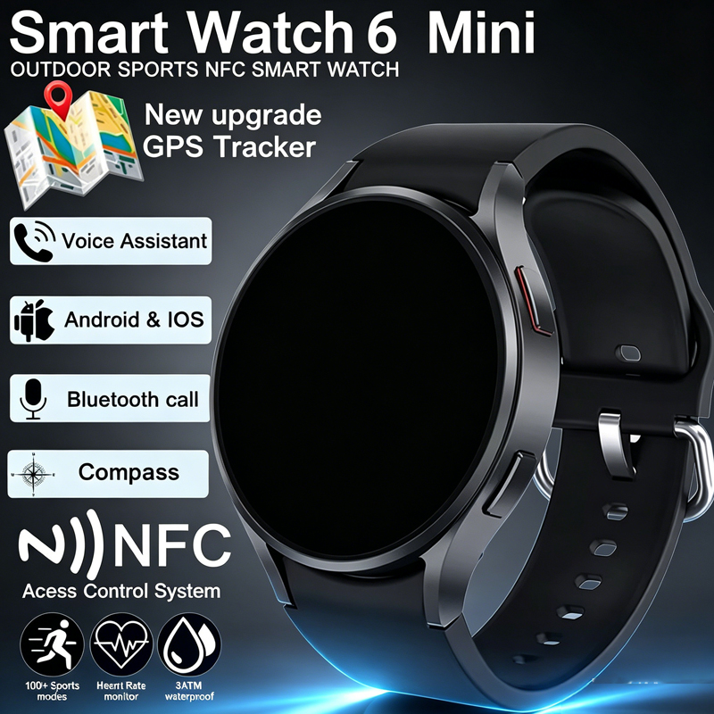 Smartwatch Watches For Women With Gps - 新型ウォッチ6 GPSトラッキングスマートウォッチ メンズ AMOLEDスポーツフィットネスブレスレット ヘルスモニター 時計