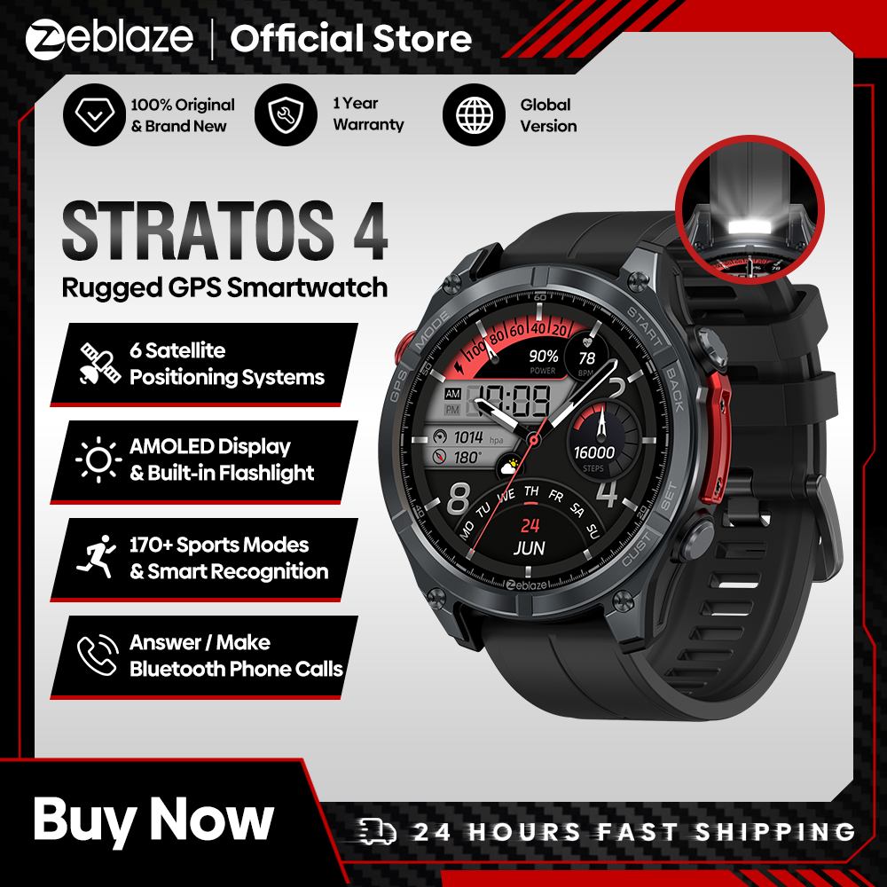 Altimeter Compass Watch - 新しい Zeblaze Stratos 4 GPS スマートウォッチ