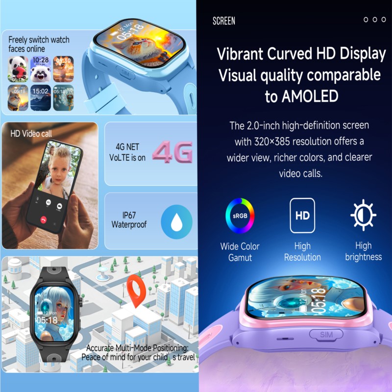 4Gスマートウォッチ キッズ 2.0インチHDスクリーン 2 - Smartwatch Watches For Kids With Gps のレビューと価格