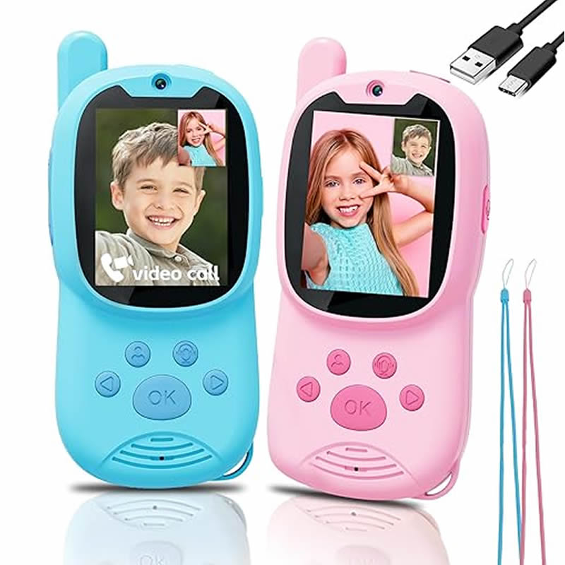 トランシーバー かわいい 2 パック充電式子供用ビデオ 2  - Smartwatch Watches For Kids のレビューと価格