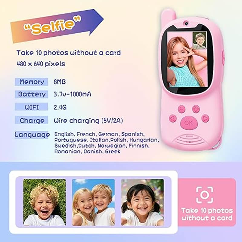 トランシーバー かわいい 2 パック充電式子供用ビデオ 2  - Smartwatch Watches For Kids のレビューと価格