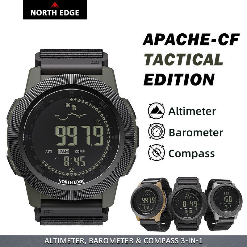 NORTH EDGE APACHE-CF メンズ デジタル腕 - Altimeter Compass Watch のレビューと価格