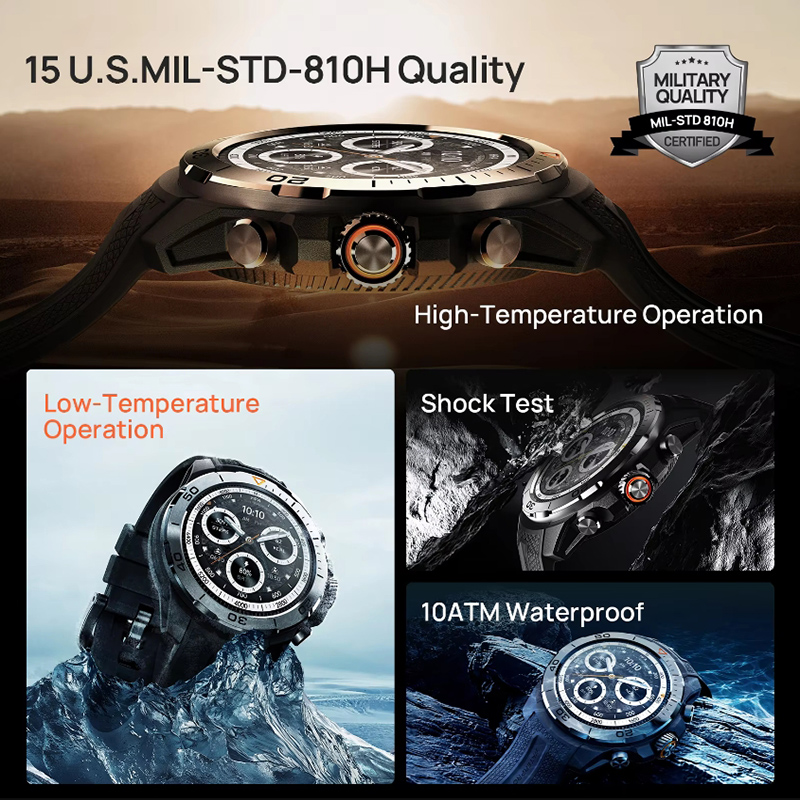 Mibro-男性用GsExplorerスマートウォッチ,頑丈 - Altimeter Compass Watch のレビューと価格