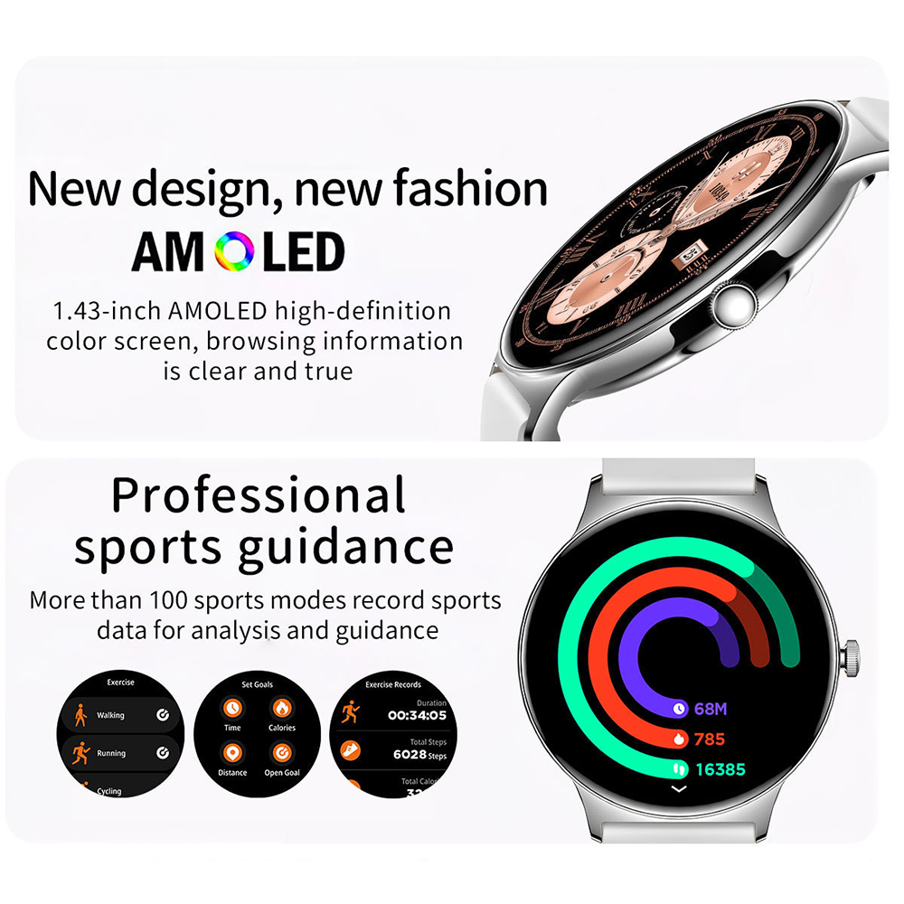 1.43インチ AMOLED 超薄型スマートウォッチ メンズ - Watches Ladies Smartwatch のレビューと価格
