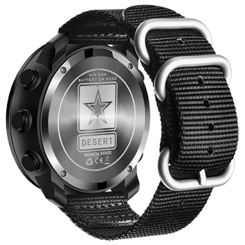 ノースエッジ砂漠男性デジタル腕時計アウトドアスポーツランニン - Altimeter Compass Watch のレビューと価格