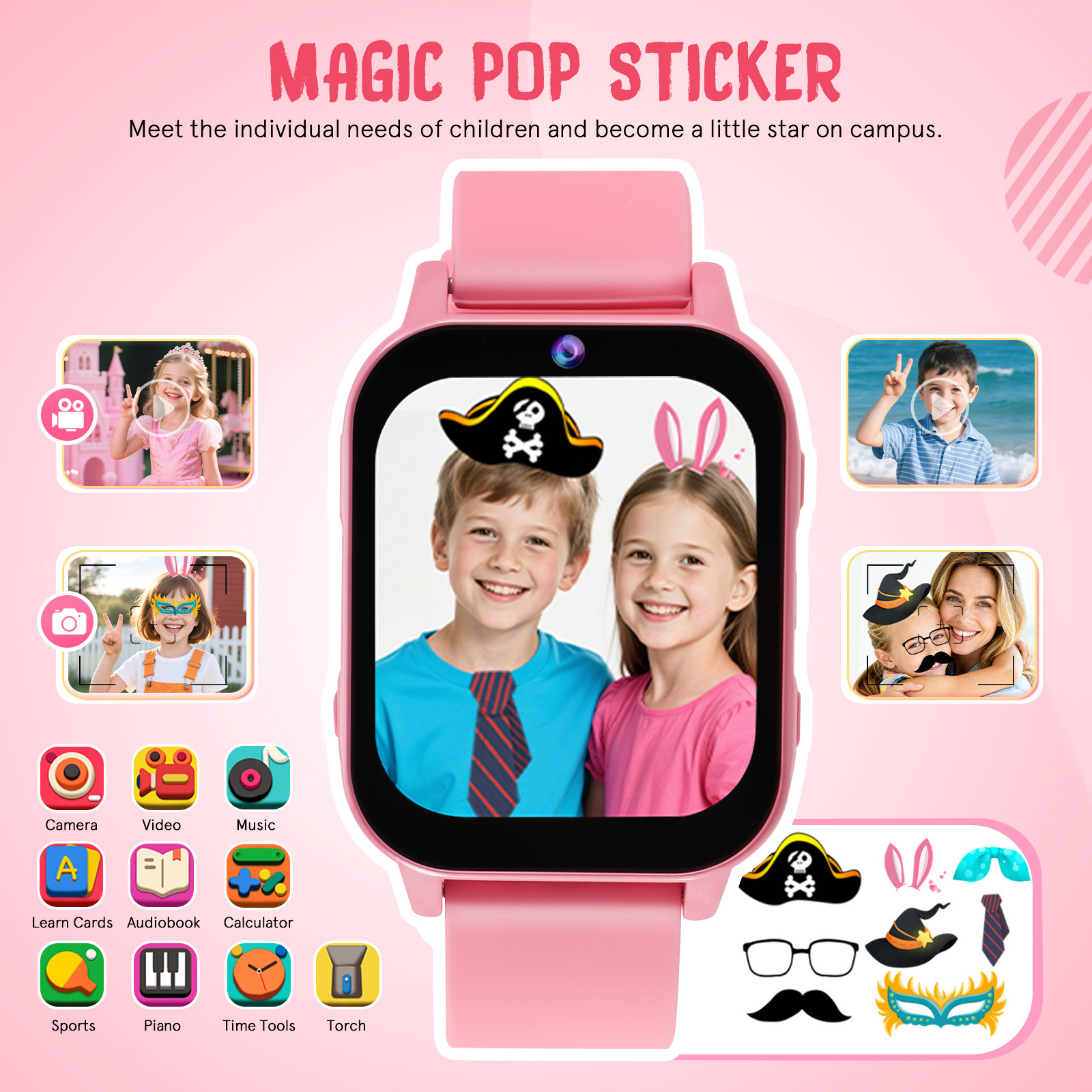 子供向けスマートウォッチ。教育ゲーム、デジタルストップウォッ - Smartwatch Watches For Kids のレビューと価格