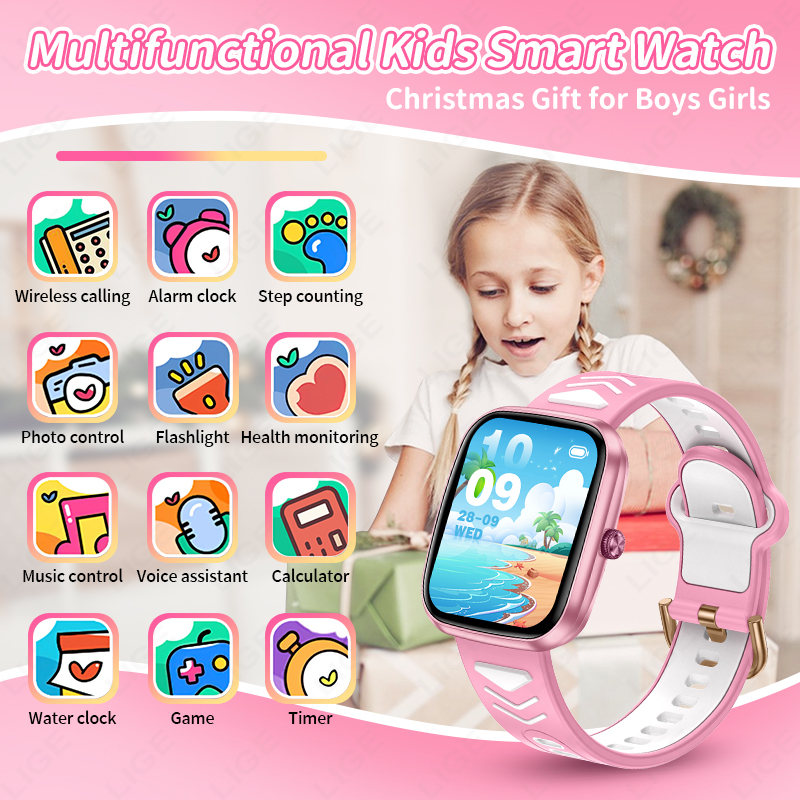 LIGE 新型1.75インチBluetooth通話対応防水ス - Smartwatch Digital Watches For Kid Girl のレビューと価格