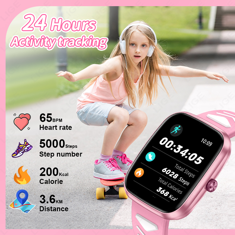 LIGE 新型1.75インチBluetooth通話対応防水ス - Smartwatch Digital Watches For Kid Girl のレビューと価格