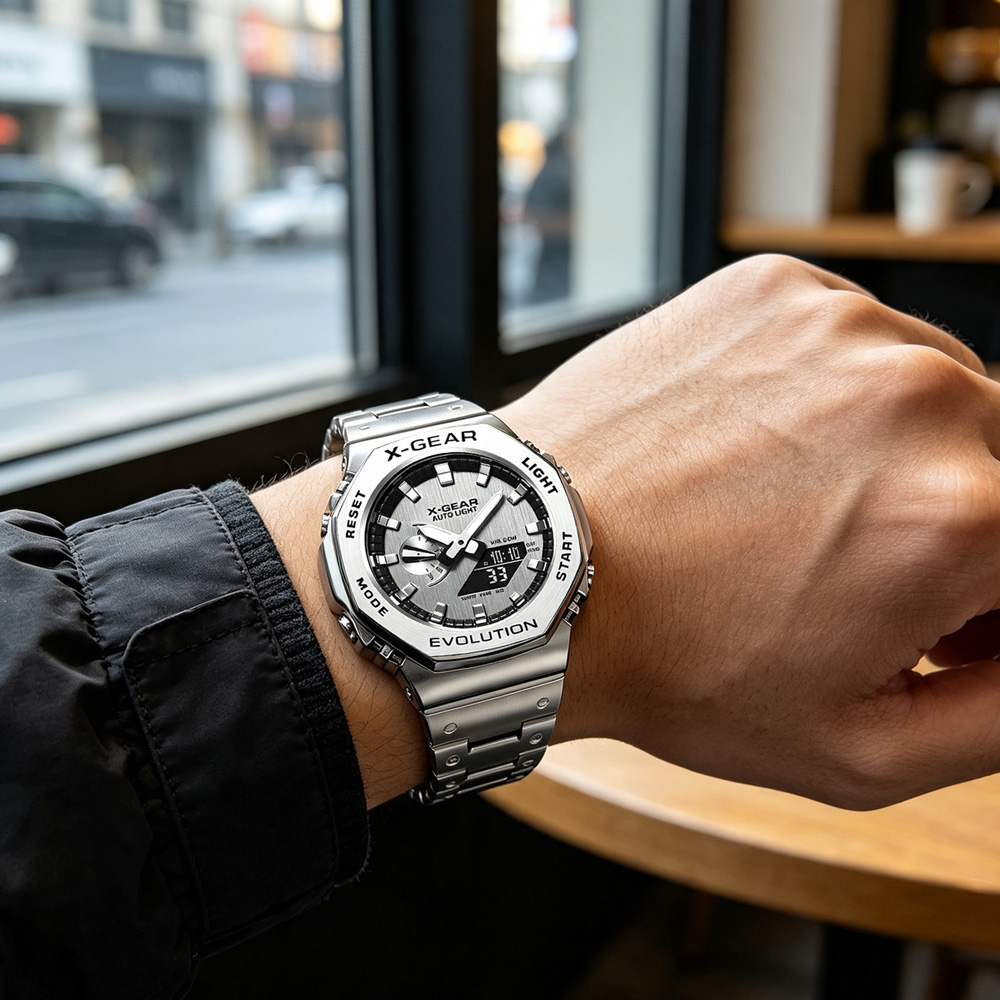 X-GEAR デュアルディスプレイデジタルスポーツウォッチ  - Smartwatch Watches For Girls のレビューと価格