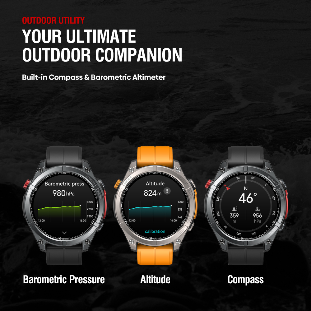 新しい Zeblaze Stratos 4 GPS スマート - Altimeter Compass Watch のレビューと価格