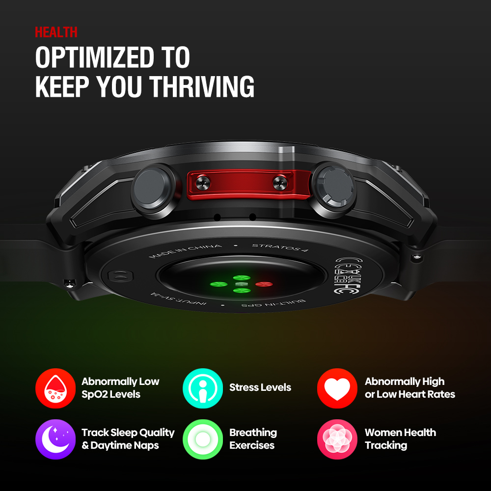新しい Zeblaze Stratos 4 GPS スマート - Altimeter Compass Watch のレビューと価格