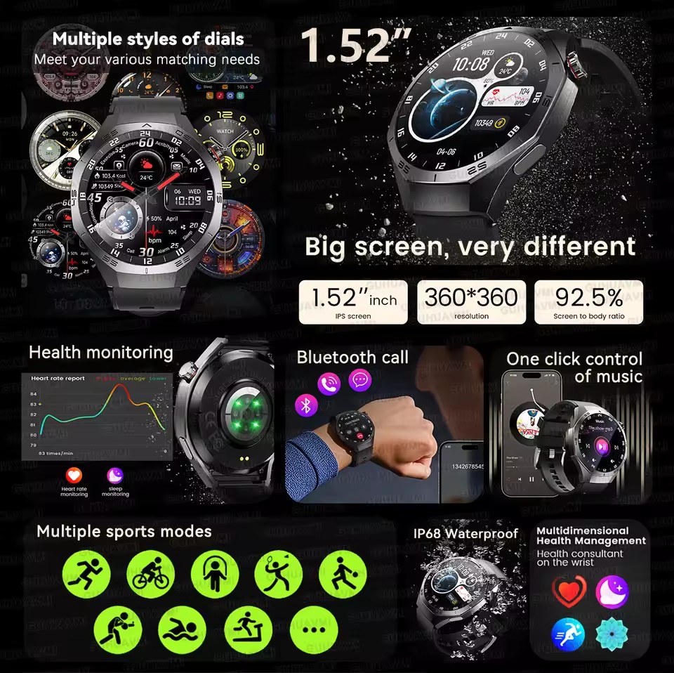 オリジナル GS5 プロ GPS スポーツ IP68 防水ス - Smartwatch Watches For Women With Gps のレビューと価格