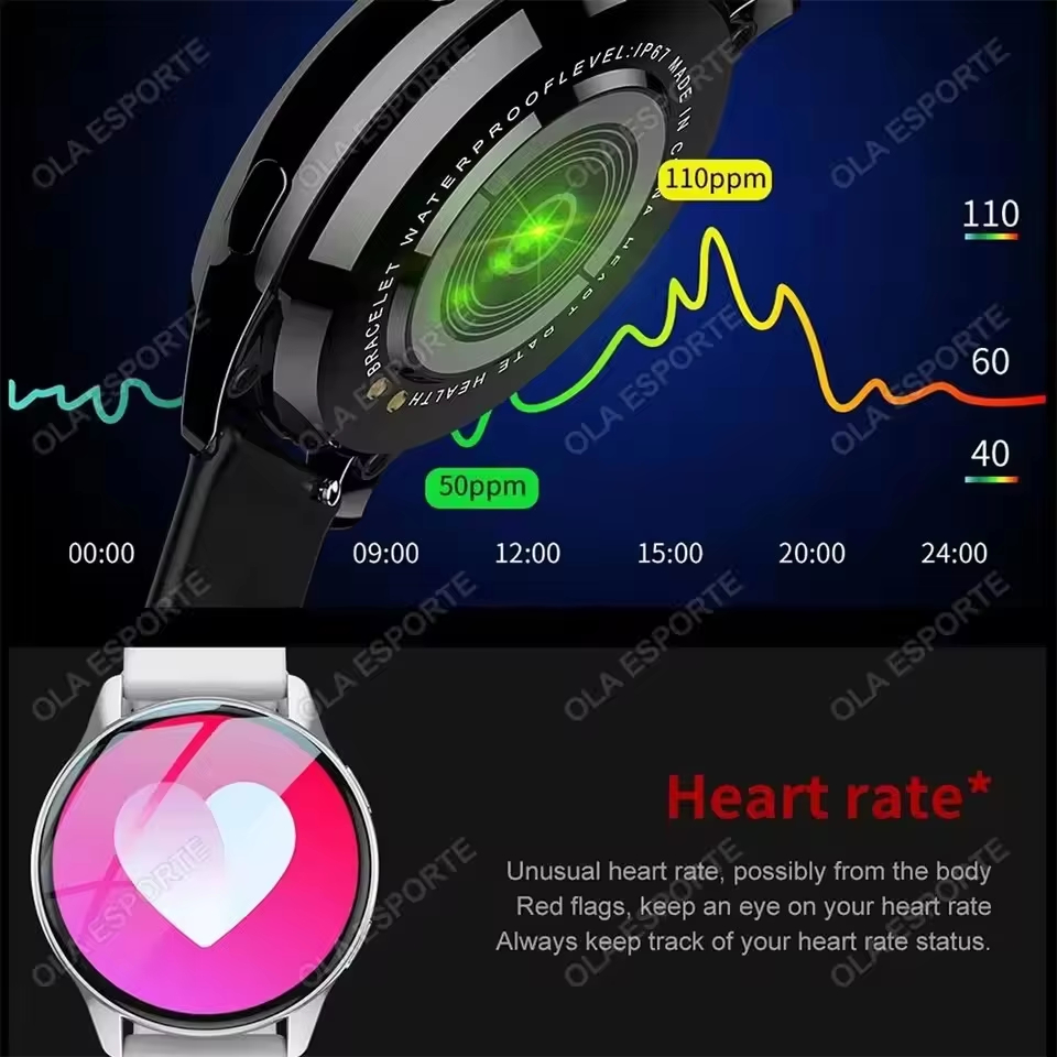 男性女性向け新型スマートウォッチ、心拍数測定、HDスクリーン - Smartwatch Watches For Girls のレビューと価格