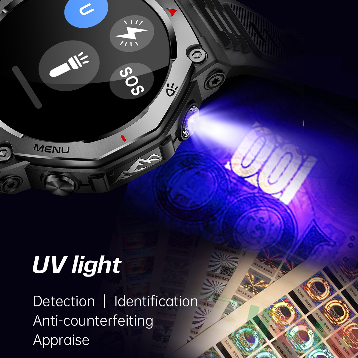 VWAR T-Rex ウルトラスマートウォッチ 懐中電灯/U - Watch Vs Smartwatch のレビューと価格