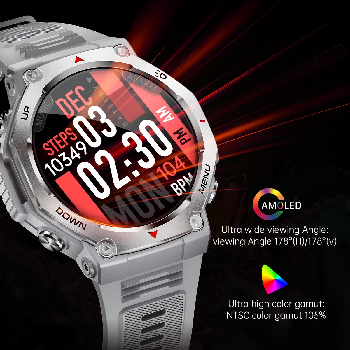 VWAR T-Rex ウルトラスマートウォッチ 懐中電灯/U - Watch Vs Smartwatch のレビューと価格